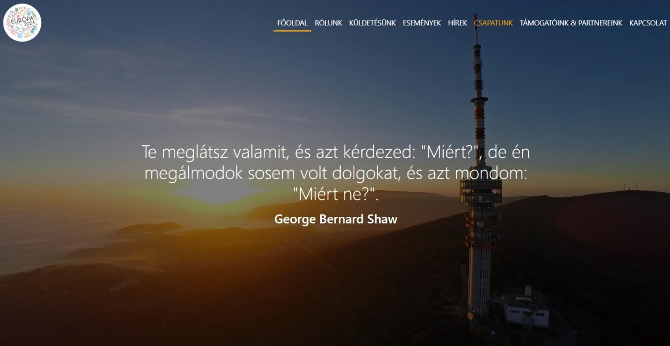 Támogattunk egy sportegyesületet - webfejlesztés kapott designterv alapján
